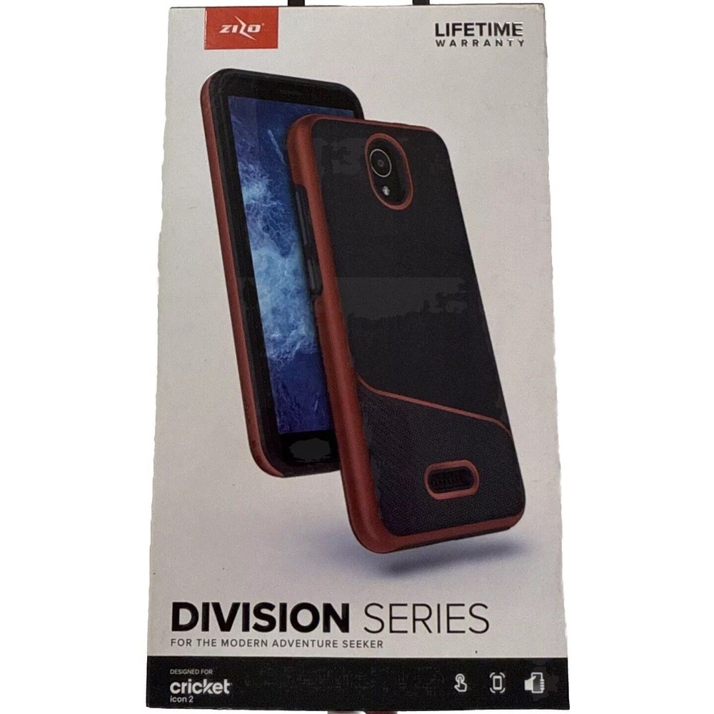 Zilo Division Series Cricket Icon 2 Black & Red Phone Case, Shock Absorbing